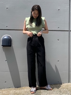 「HENRI EN VARGO（ヘンリエンヴァーゴ）のアイテム」を使った、Mana Sodaさん（レディース・168cm）の春コーディネート