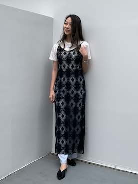 「CLANE（クラネ）のアイテム（ワンピース/ドレス）」を使った、Mana Sodaさん（レディース・168cm）の春コーディネート