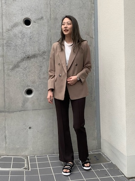 「beautiful people（ビューティフルピープル）のアイテム（サンダル）」を使った、Mana Sodaさん（レディース・168cm）の春コーディネート