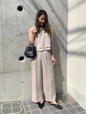 「MARROW（マロウ）のアイテム」を使った、Mana Sodaさん（レディース・168cm）の春コーディネート