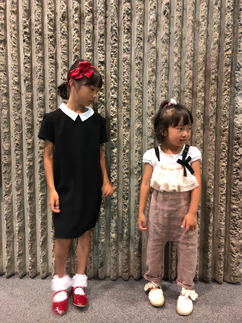 「キッズコーデ、発表会、ピアノの発表会、ZARA KIDS、チャオパニックティピー(CIAOPANIC TYPY)」｜「サロペティーナのアイテム（サロペット/オーバーオール、ベージュ系）」を使った、towa♥yunoさん（キッズ・120cm）の夏コーディネートの1枚目の写真