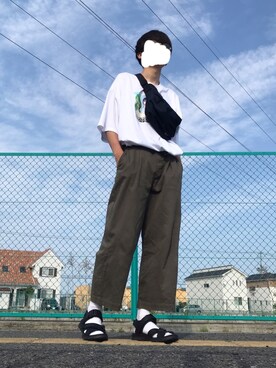 「FILA（フィラ）のアイテム（サンダル）」を使った、レレレさん（メンズ・168cm）の夏コーディネート