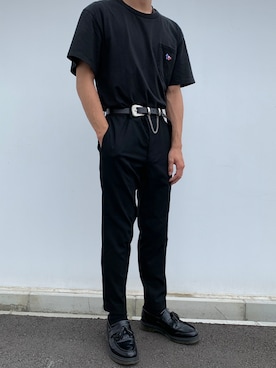 「メゾン キツネ(MAISON KITSUNE)」｜樋口さん（メンズ・165cm）の夏コーディネート