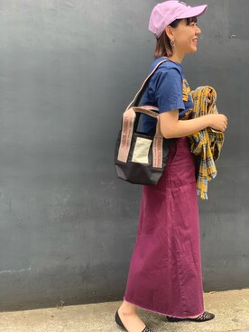 「シアタープロダクツ(THEATRE PRODUCTS)」｜「アイテム（キャップ）」を使った、zakkyyyyyさん（レディース・163cm）の春コーディネート