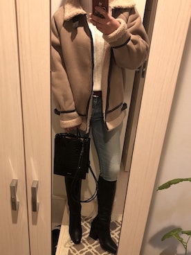 M i k iさん（レディース・159cm）の冬コーディネート