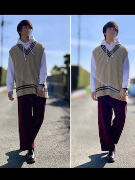 「RAGEBLUE（レイジブルー）のアイテム（腕時計）」を使った、KAZUMAさん（メンズ・173cm）の秋コーディネート