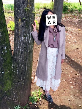「handmade」｜「アイテム（チェスターコート）」を使った、ayaka*さん（レディース・163cm）の秋コーディネート