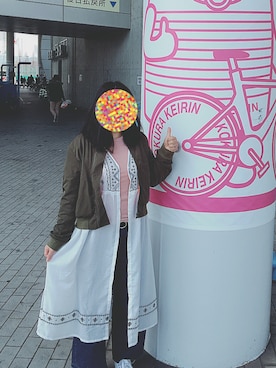 「Cheek（チーク）のアイテム（ブルゾン）」を使った、ayaaaamiさん（レディース・155cm）の春コーディネート