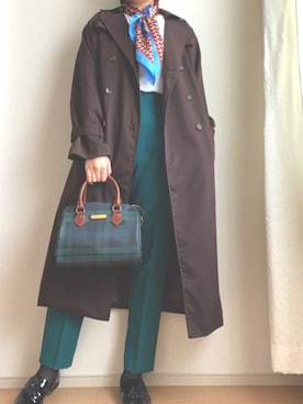 「archives（アルシーヴ）のアイテム（トレンチコート）」を使った、みーたん🌙🤍さん（レディース・164cm）の春コーディネート