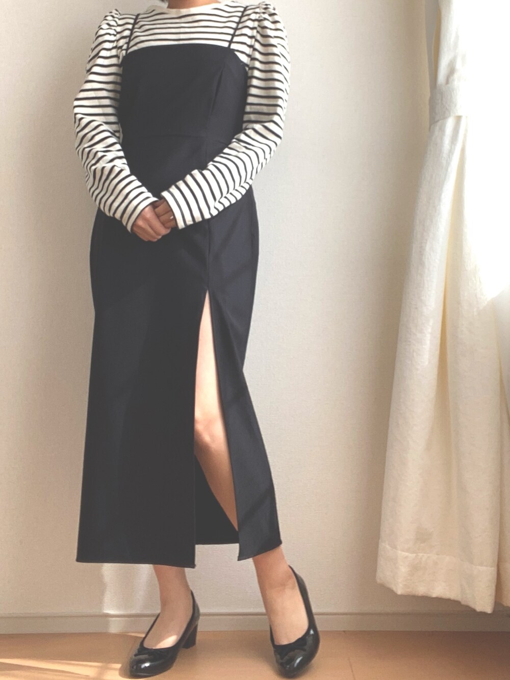 「大人カジュアル、シンプルコーデ、春コーデ、おしゃれさんと繋がりたい、オトナ女子、きれいめカジュアル、ootd、プチプラコーデ、今日のコーデ、ワンピース」｜「ZARAのアイテム（トップス、ホワイト系）」を使った、みーたん🌙🤍さん（レディース・164cm）の春コーディネートの1枚目の写真