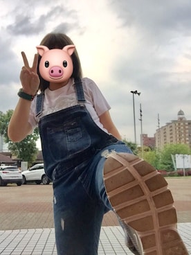 「NET（ネット）のアイテム（オールインワン・サロペット）」を使った、Lin_fang17🔥さん（レディース・162cm）の秋コーディネート