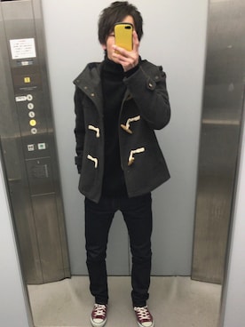 「WEGO（ウィゴー）のアイテム（ダッフルコート）」を使った、ゆーさん（メンズ・173cm）の冬コーディネート