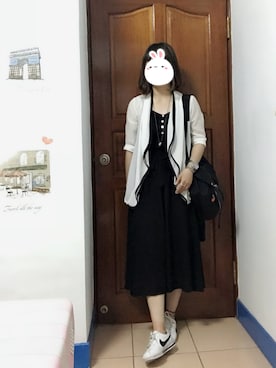 「アイテム（チューブトップ）」を使った、Bubbleさん（レディース・164cm）の春コーディネート