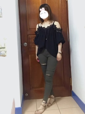 「SUGARのアイテム」を使った、Bubbleさん（レディース・164cm）の春コーディネート