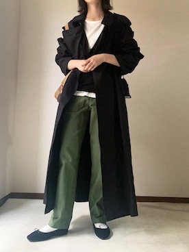 「LENO（リノ）のアイテム（トレンチコート）」を使った、𝙰 𝚈 𝚄 𝙼 𝙸さん（レディース・164cm）の冬コーディネート