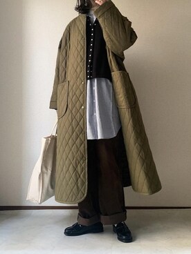 「Libra Cue（リブラ キュー）のアイテム（その他アウター）」を使った、𝙰 𝚈 𝚄 𝙼 𝙸さん（レディース・164cm）の冬コーディネート