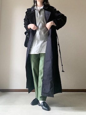 「LENO（リノ）のアイテム（トレンチコート）」を使った、𝙰 𝚈 𝚄 𝙼 𝙸さん（レディース・164cm）の冬コーディネート