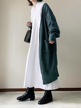 「HOTPING（ホッピン）のアイテム（カーディガン/ボレロ）」を使った、𝙰 𝚈 𝚄 𝙼 𝙸さん（レディース・164cm）の春コーディネート
