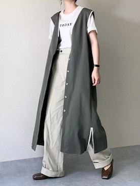 「Happy John（ハッピージョン）のアイテム（ワンピース/ドレス）」を使った、𝙰 𝚈 𝚄 𝙼 𝙸さん（レディース・164cm）の夏コーディネート
