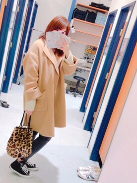 「Mila Owen（ミラオーウェン）のアイテム（ノーカラージャケット）」を使った、ykriiiidaさん（レディース・165cm）の冬コーディネート