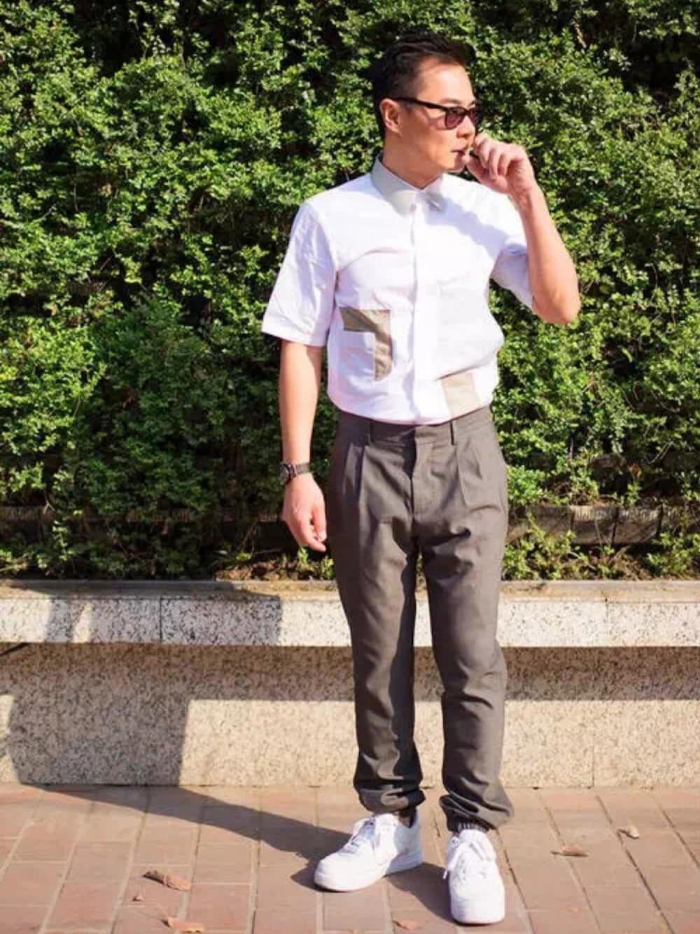 「summer、weekend、semi casual」｜「Maison Margielaのアイテム（シャツ/ブラウス、ホワイト系）」を使った、Jasonさん（メンズ・166cm）の夏コーディネートの1枚目の写真