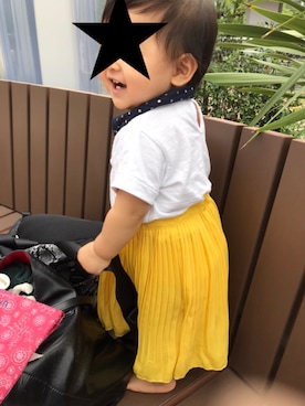 「BONTON（ボントン）のアイテム」を使った、おベビさん（キッズ・80cm）の秋コーディネート