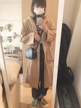 「I am I in fact...（アイアムアイインファクト）のアイテム（その他アウター）」を使った、hikariさん（レディース・159cm）の春コーディネート