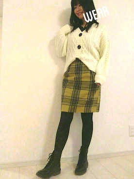 「スカラップ」｜「アイテム（ブーツ）」を使った、mii..*★*°さん（レディース・160cm）の冬コーディネート