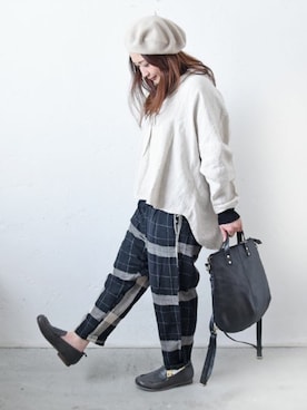 「ナチュラルスタイル」｜staff-Uさん（レディース・152cm）の秋コーディネート