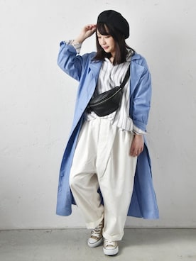 「ichi（イチ）のアイテム」を使った、staff-Uさん（レディース・152cm）の春コーディネート