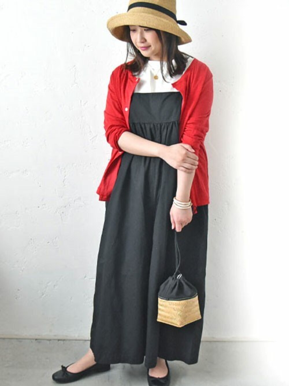 hagumu（ハグム）の「コットンツイルワイドサロペット（サロペット 