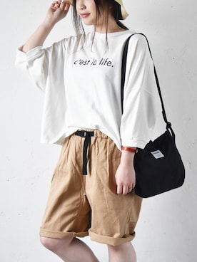 staff-Uさん（レディース・152cm）の春コーディネート