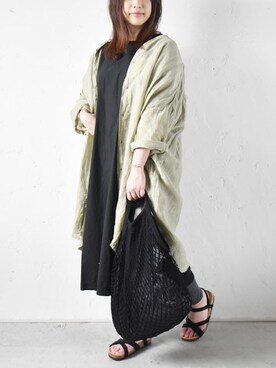 「prit（プリット）のアイテム（ワンピース/ドレス）」を使った、staff-Uさん（レディース・152cm）の春コーディネート