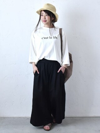 ichi（イチ）の「ichi コットンワイドパンツ（その他パンツ