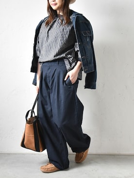 「ichi（イチ）のアイテム」を使った、staff-Uさん（レディース・152cm）の夏コーディネート