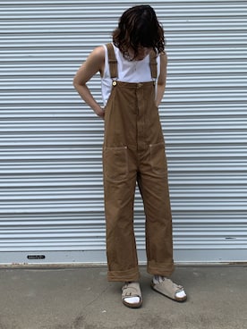 「Curensology（カレンソロジー）のアイテム（サロペット/オーバーオール）」を使った、miiii13さん（レディース・158cm）の夏コーディネート