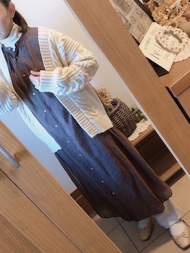 kinaさん（レディース・155cm）の冬コーディネート