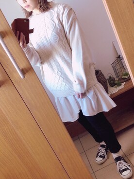 kinaさん（レディース・155cm）の冬コーディネート