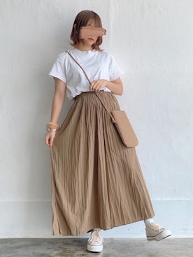 「アイテム（バングル/リストバンド）」を使った、tarouさん（レディース・154cm）の秋コーディネート