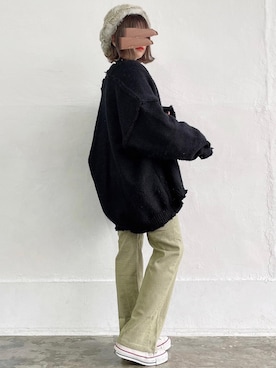 「Another Edition（アナザーエディション）のアイテム（帽子）」を使った、tarouさん（レディース・154cm）の冬コーディネート