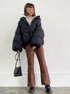 「kutir（クティール）のアイテム（ダウンジャケット/コート）」を使った、tarouさん（レディース・154cm）の冬コーディネート