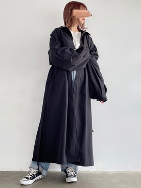「select MOCA（セレクトモカ）のアイテム（ステンカラーコート）」を使った、tarouさん（レディース・154cm）の春コーディネート