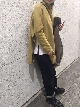 「MERLOT（メルロー）のアイテム（その他アウター）」を使った、taniさん（レディース・154cm）の冬コーディネート