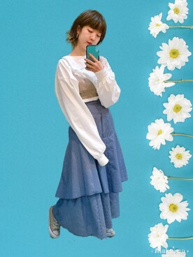 「ビスチェコーデ」｜みよまゆさん（レディース・157cm）の夏コーディネート