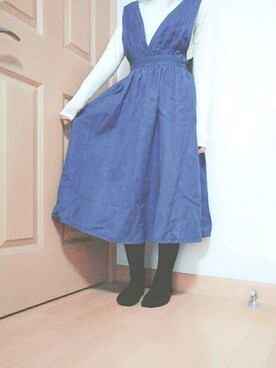 「ハニーズ」｜「アイテム（オールインワン・サロペット）」を使った、まっちゃさん（レディース・152cm）の冬コーディネート