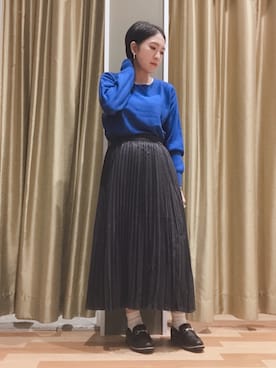 「Green　Parks（グリーンパークス）のアイテム（ニット/セーター）」を使った、ゆいさん（レディース・156cm）の秋コーディネート