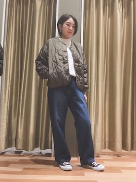 「Green　Parks（グリーンパークス）のアイテム（ブルゾン）」を使った、ゆいさん（レディース・156cm）の秋コーディネート