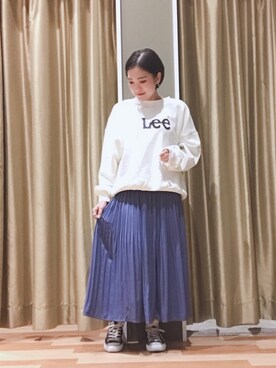 「earth music&ecology（アースミュージックアンドエコロジー）のアイテム（スウェット）」を使った、ゆいさん（レディース・156cm）の冬コーディネート