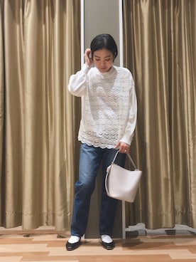 「BEAUTY&YOUTH UNITED ARROWS（ビューティーアンドユースユナイテッドアローズ）のアイテム（パンプス）」を使った、ゆいさん（レディース・156cm）の冬コーディネート