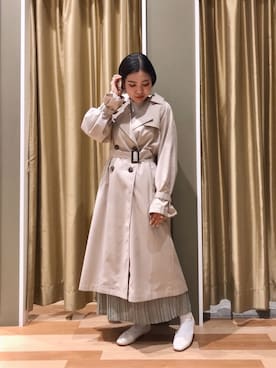 「Green　Parks（グリーンパークス）のアイテム（ニット/セーター）」を使った、ゆいさん（レディース・156cm）の冬コーディネート